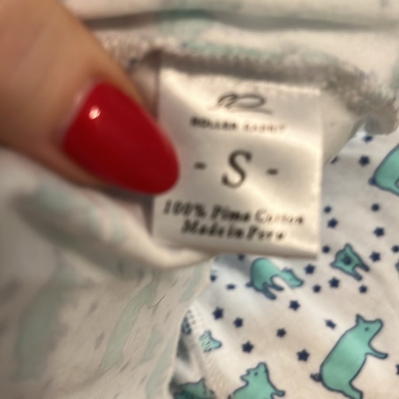 Roller Rabbit x Tommy’s Folly Pajamas Pigs Size Small Two-Piece Green & White - Picture 9 of 12
